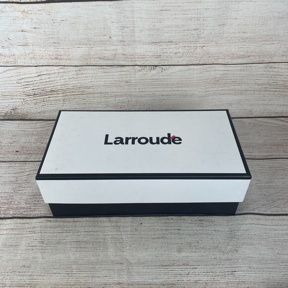 Larroude Lee Womens Sz 7.5 Flats Tweed Milano Black - Picture 3 of 12